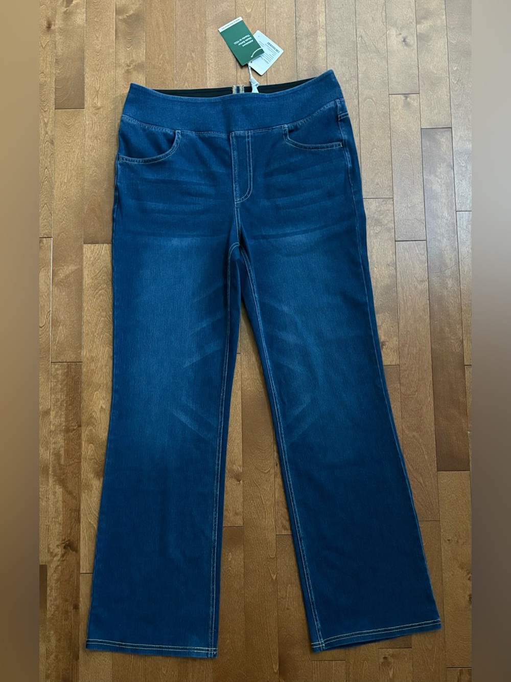Halara Regular L Blue Denim Wide-Leg Pull-On Jeans New with Tags